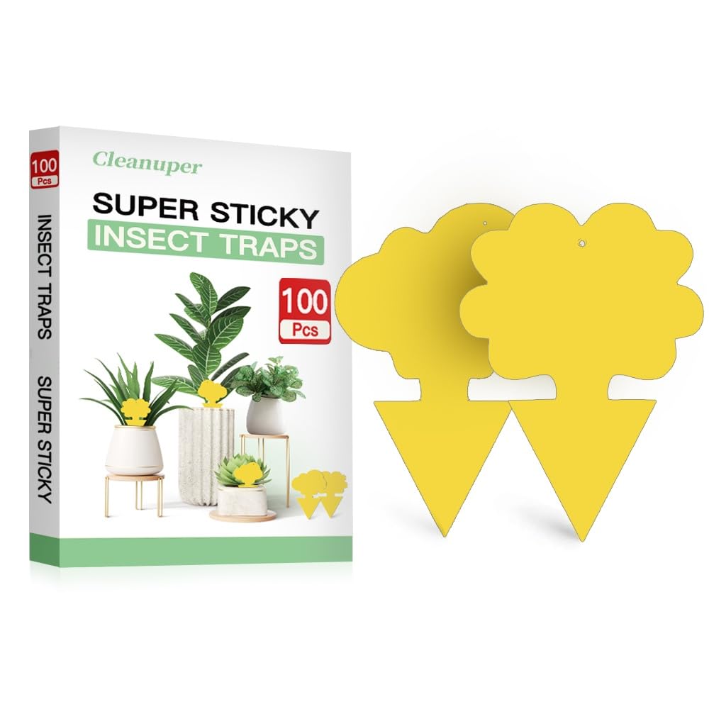 Cleanuper Gnat Killer Sticky Trap in flower shape, yellow