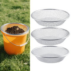 Clebay Soil Sifter Set with three sieves, metal construction