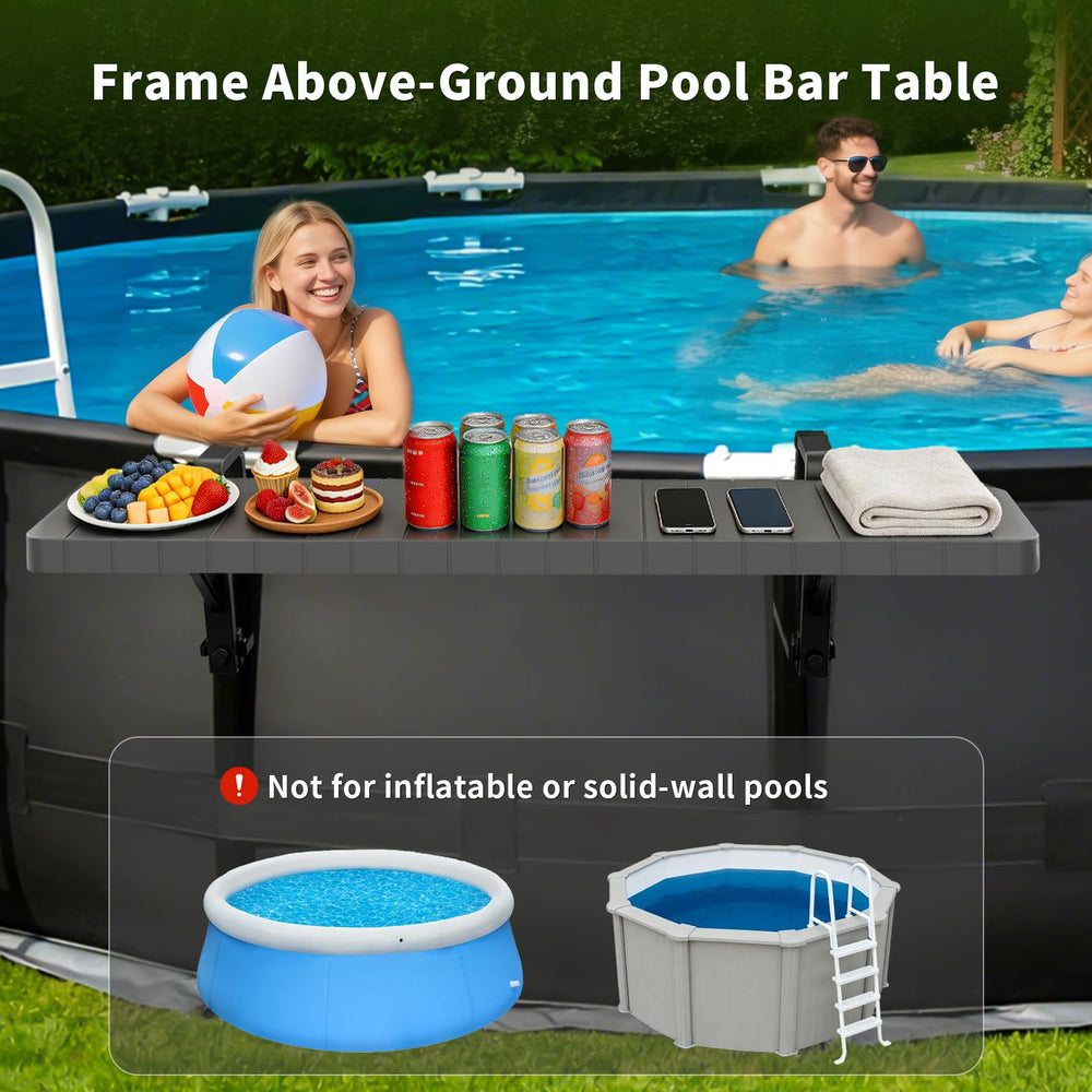 clicliet Pool Bar with drinks and towels on tabletop