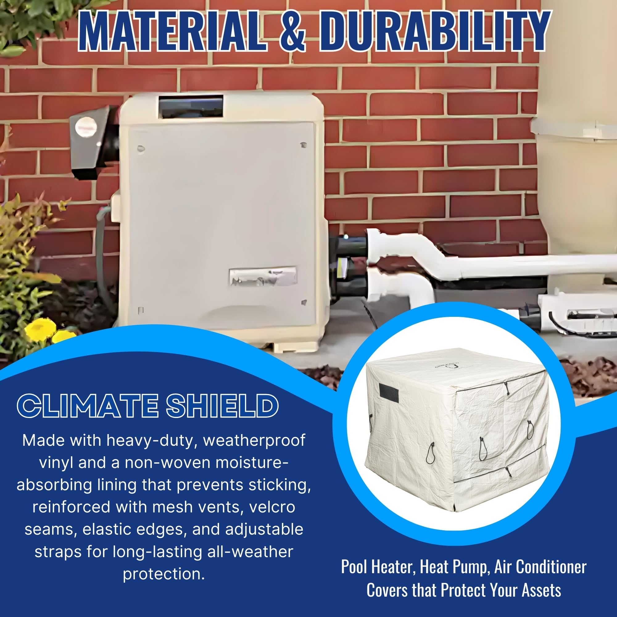 Climate Shield Pool Heater Cover packaging