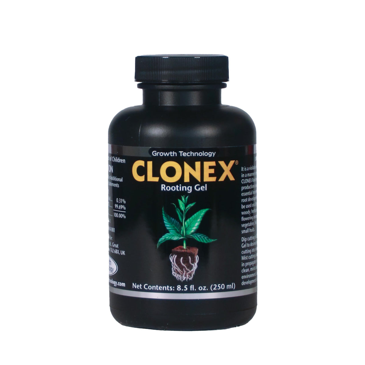 Clonex Rooting Gel 250ml front view with clear label