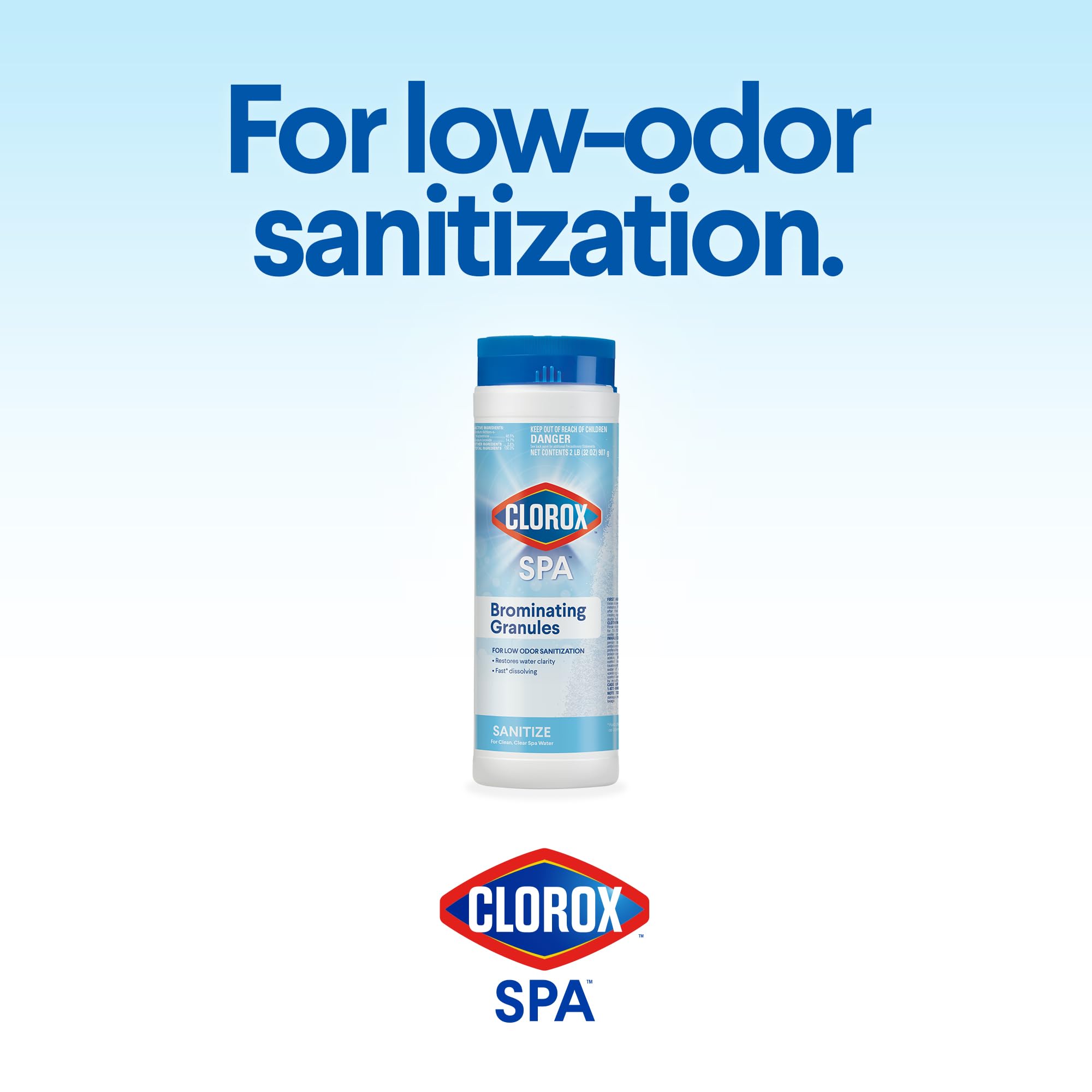 CLOROX Pool&Spa Brominating Granules in a hot tub setting