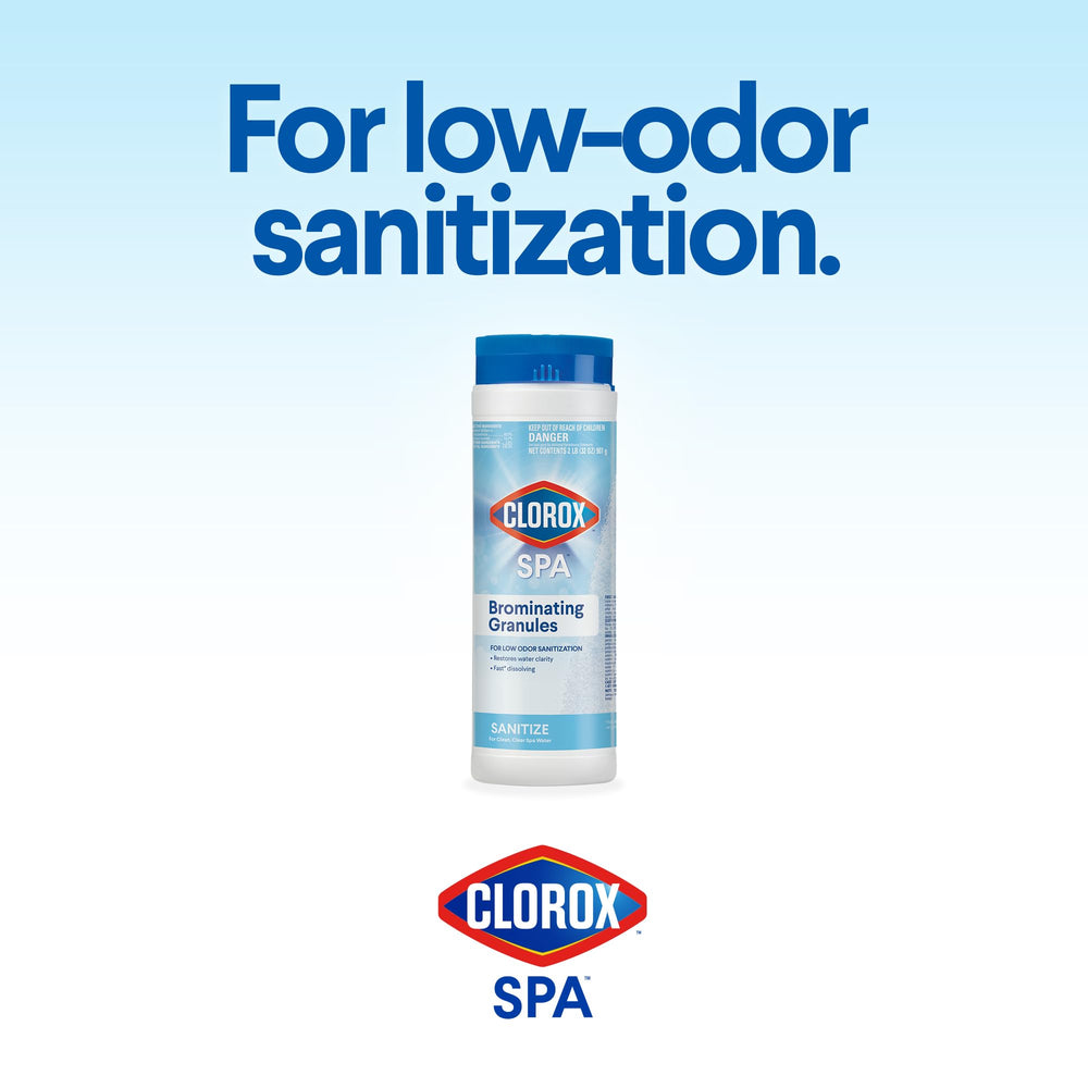 CLOROX Pool&Spa Brominating Granules in a hot tub setting