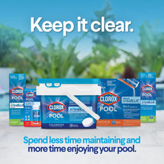 CLOROX Pool&Spa ClearPHOS Water Clarifier 1 Quart with pool background