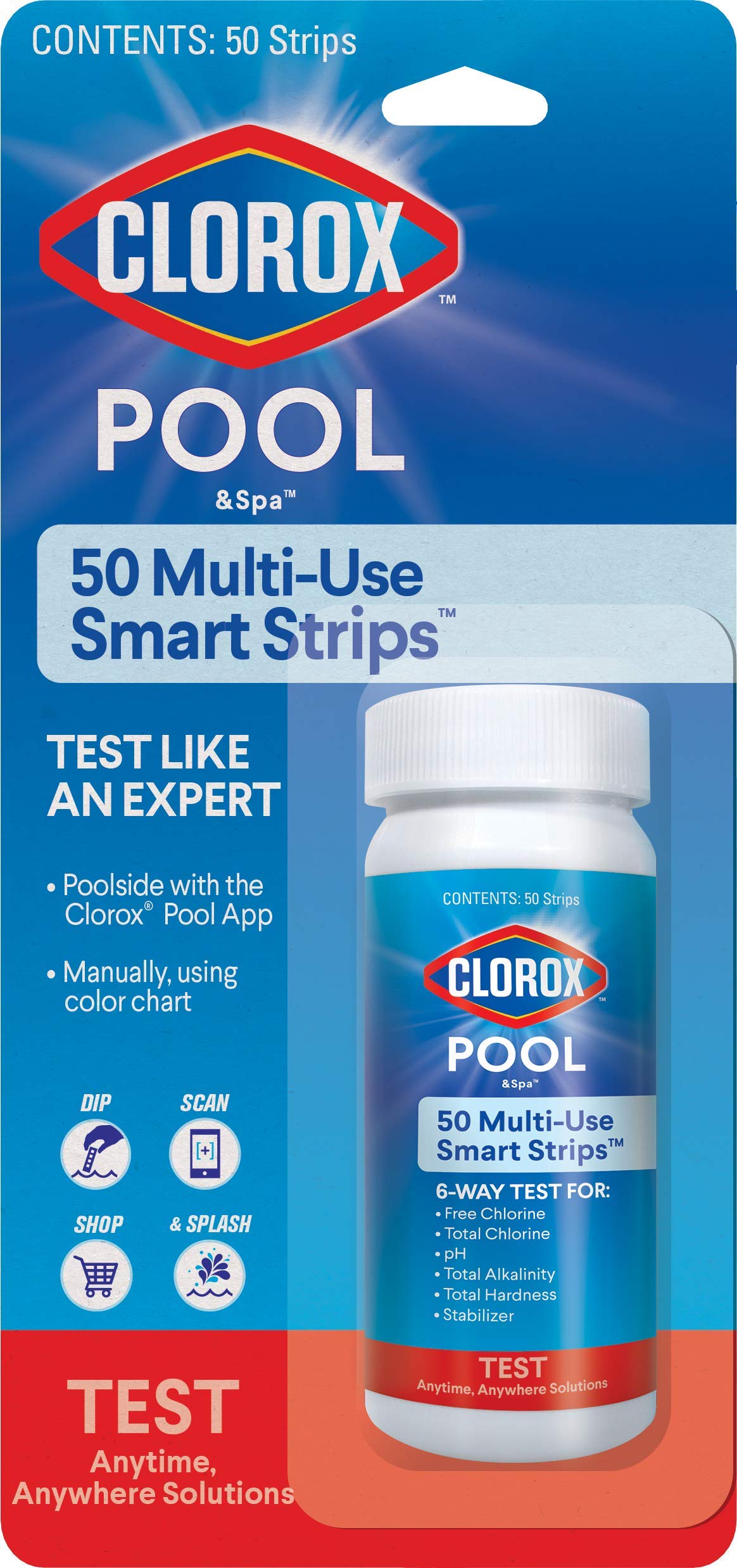 CLOROX Pool&Spa My Pool Care Assistant 50 Test Strips front view