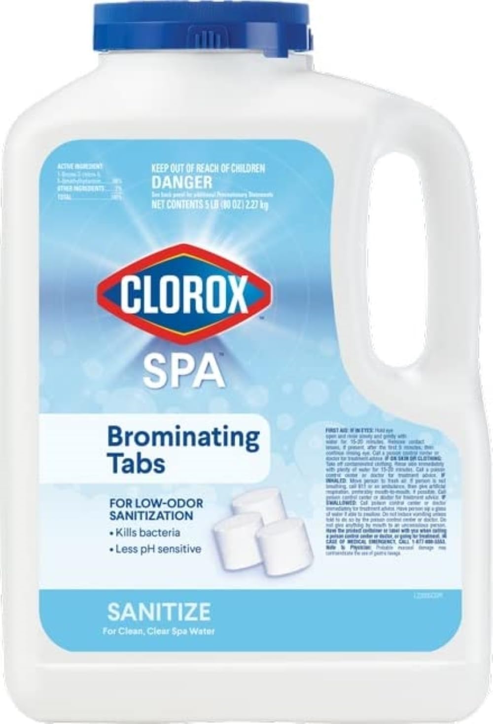 CLOROX Pool&Spa Spa Bromine Tablets 5LB front view