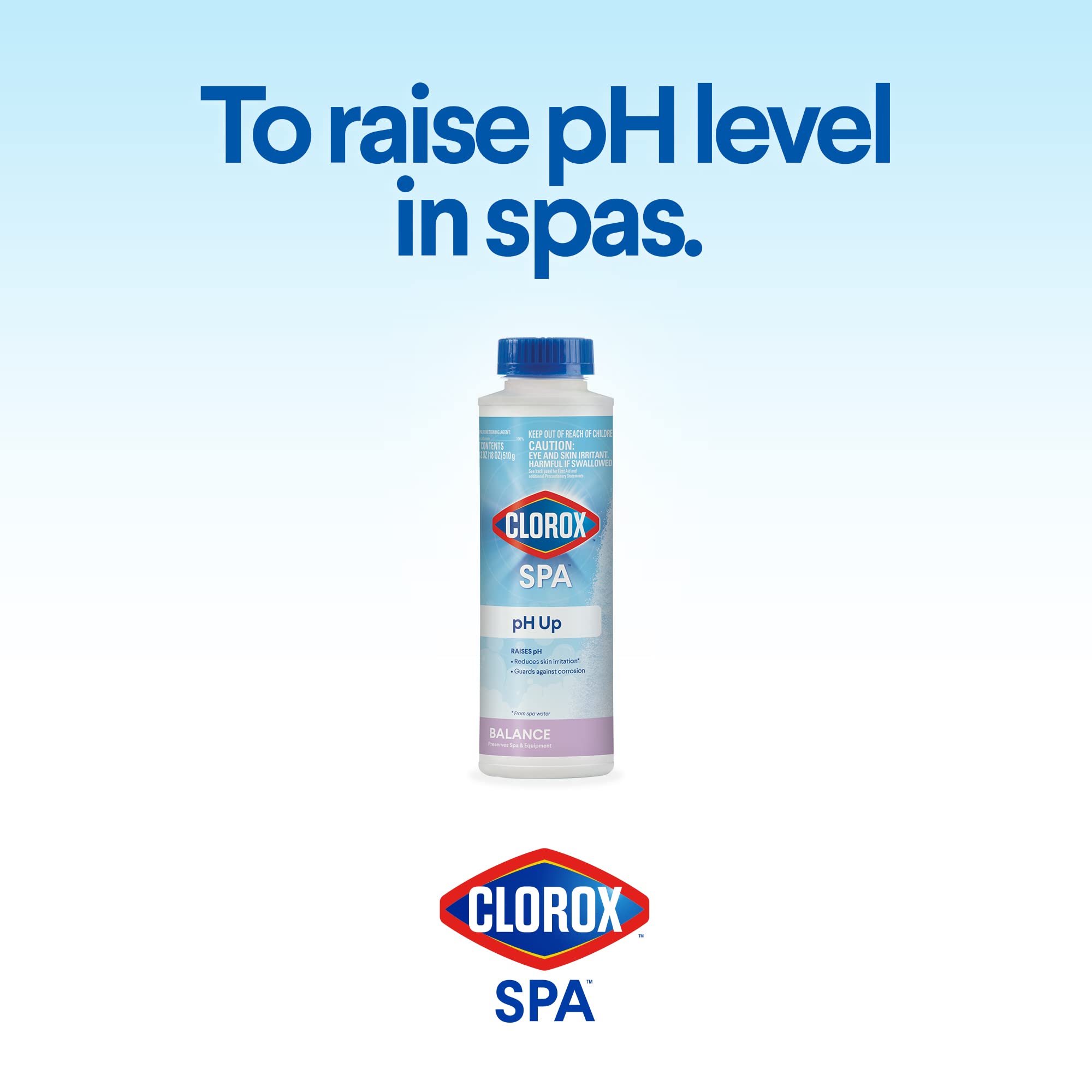 CLOROX Pool&Spa Spa pH Up bottle side view
