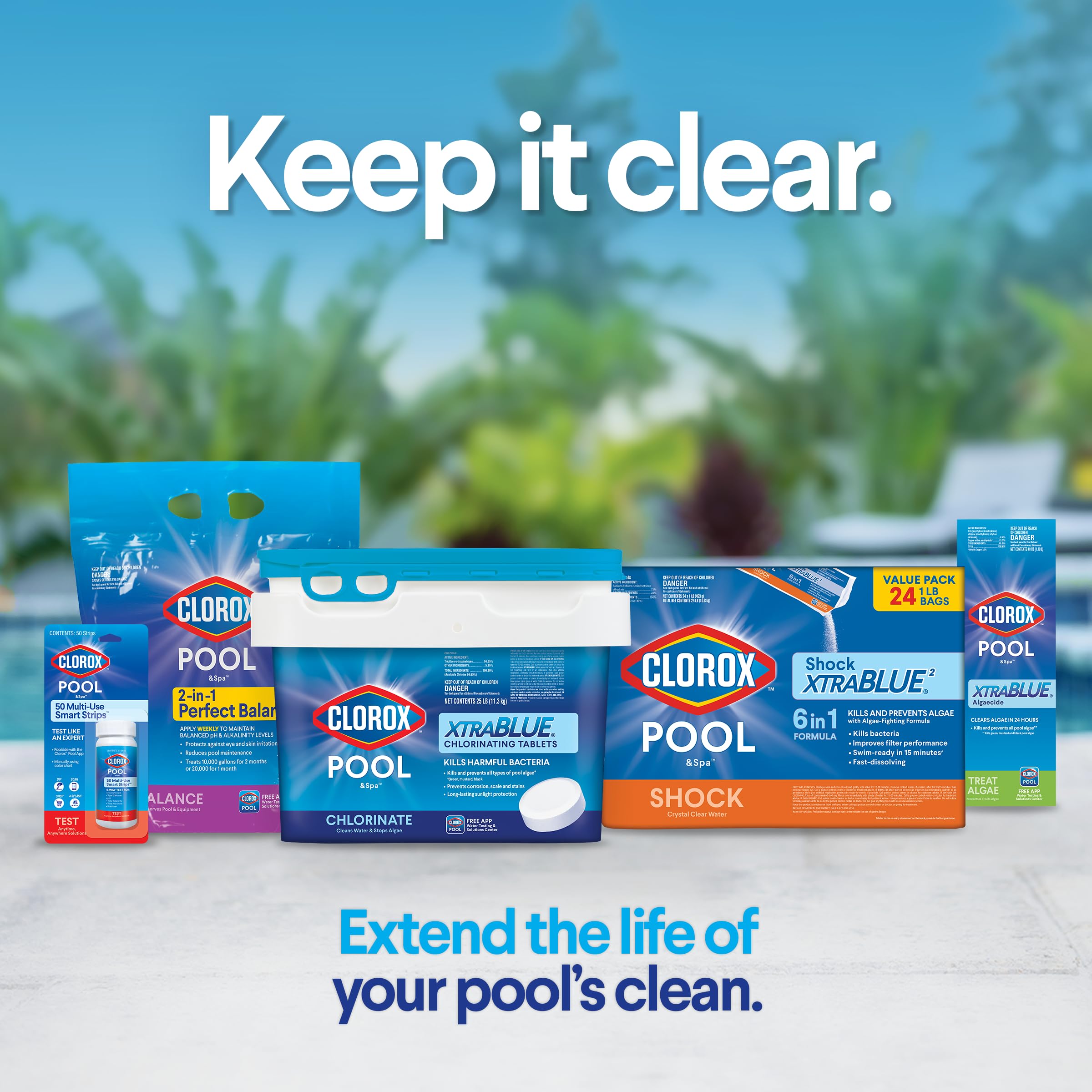 CLOROX Pool&Spa XTRABLUE 5 lb tablet inside box