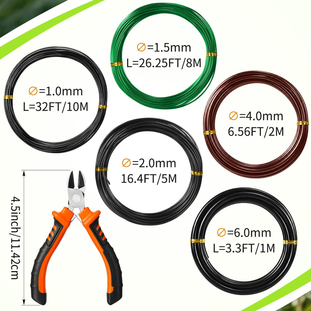 Close-up of 1.0 mm black aluminum wire roll from Mudder set
