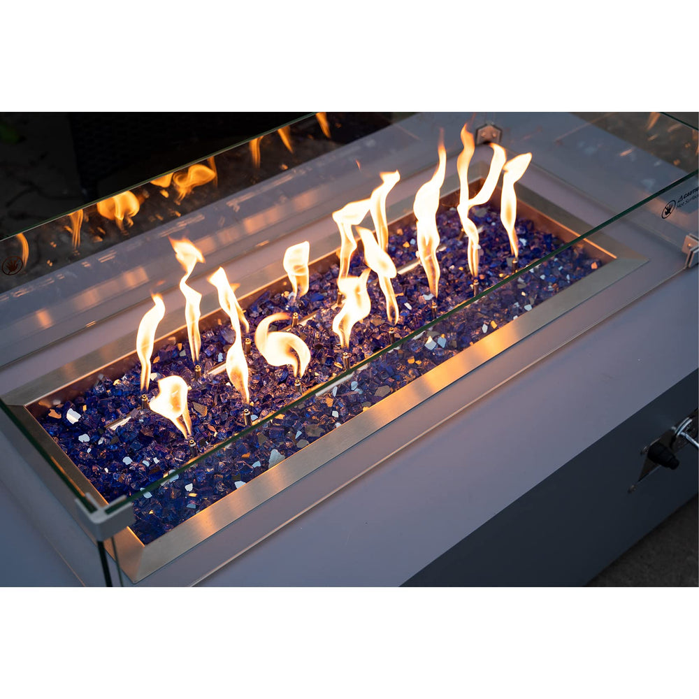 Close-up of 1/4 inch Stanbroil Fire Glass pieces