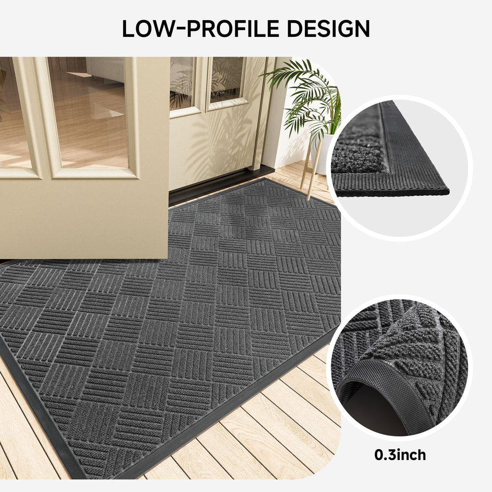 Close-up of 100pointONE Heavy Duty Front Door Mat texture