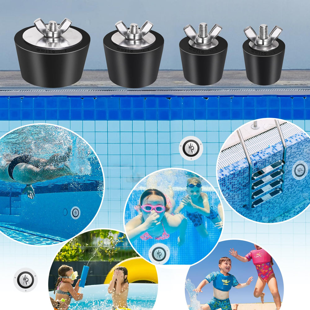 Close-up of 2 inch rubber pool plug from Vizava