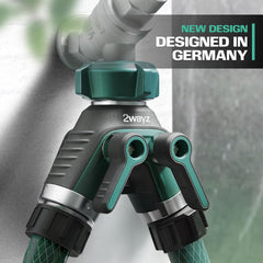 Close-up of 2WAYZ hose splitter handle for easy grip