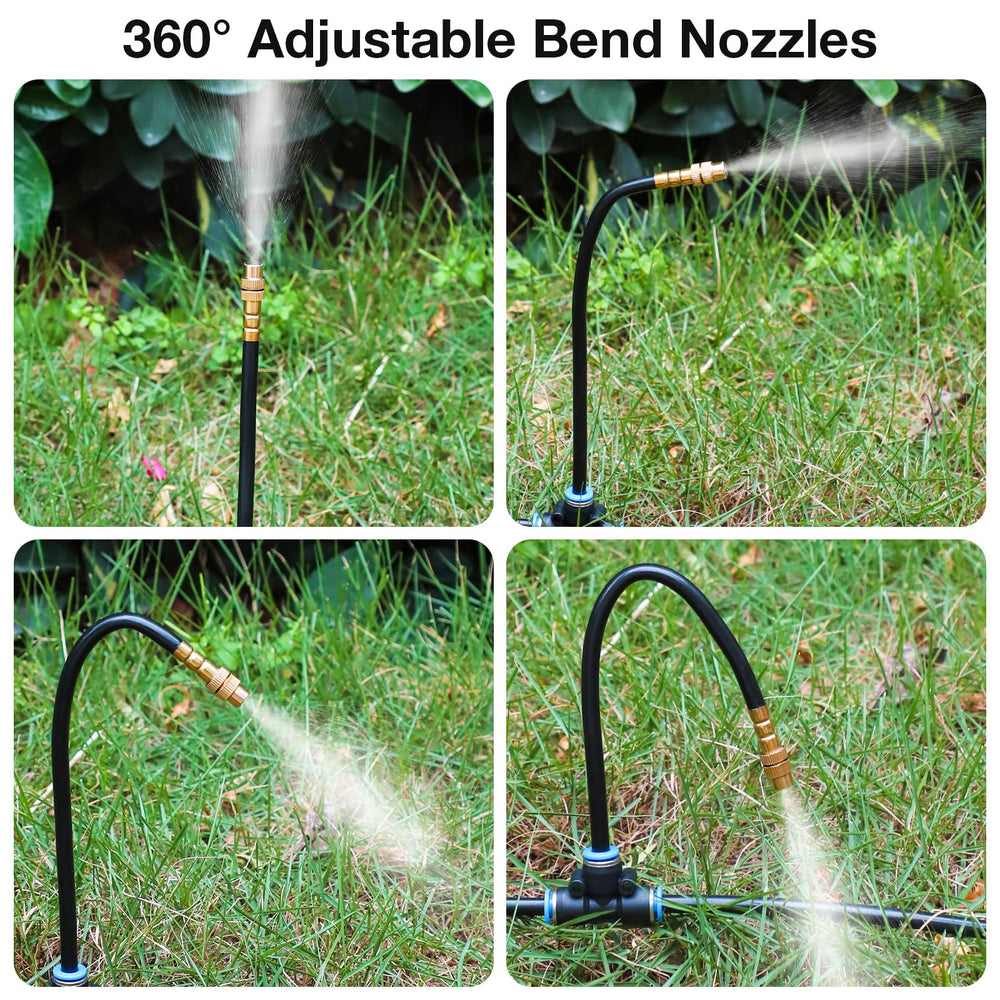 Close-up of 7.8in adjustable nozzles in MIXC irrigation system