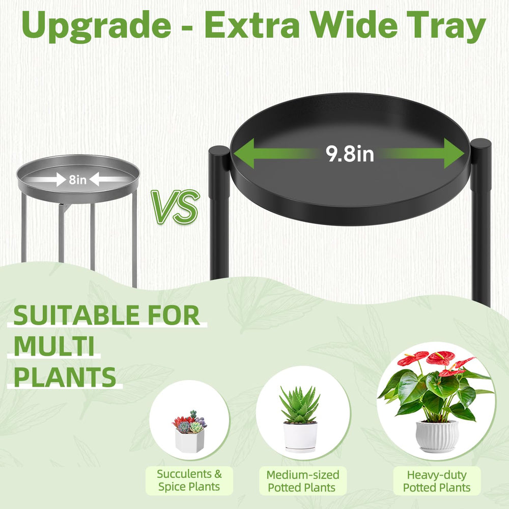 Close-up of 9.8-inch tray on iDavosic.ly plant stand
