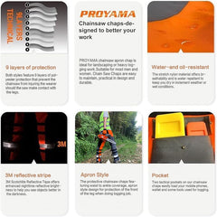 Close-up of 9-layer protection in PROYAMA Chainsaw Chaps