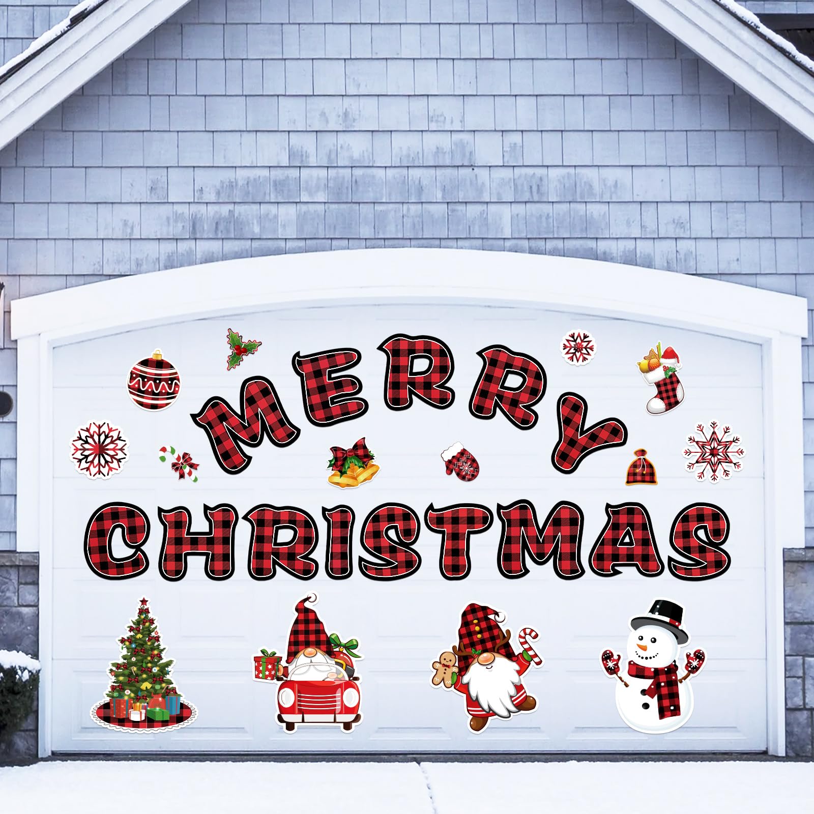 Close-up of 90shine Christmas letter magnets spelling MERRY CHRISTMAS