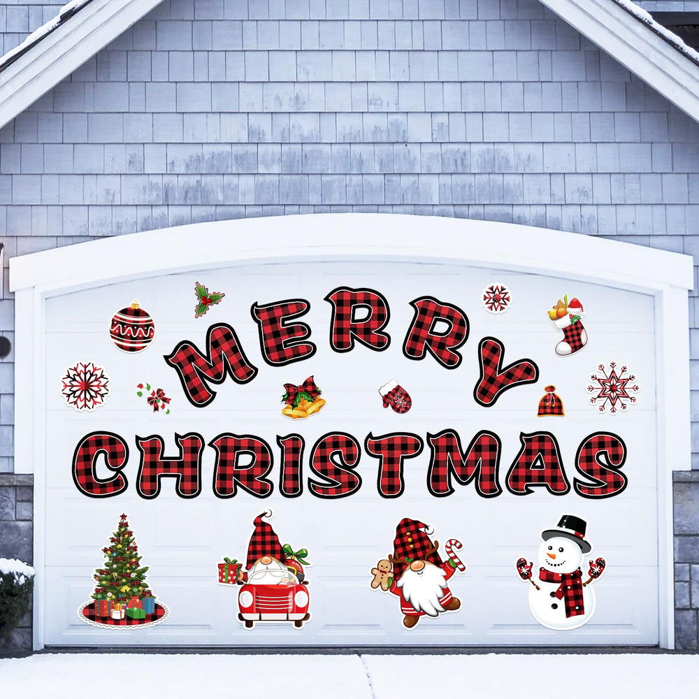 Close-up of 90shine Christmas letter magnets spelling MERRY CHRISTMAS