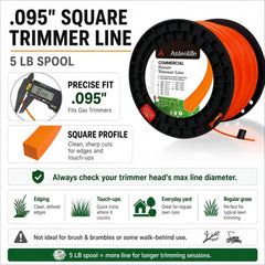 Close-up of A ANLEOLIFE.095" trimmer line spool, nylon material