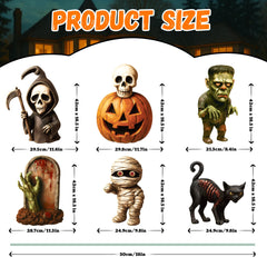 Close-up of a Halloween yard sign featuring a ghost design