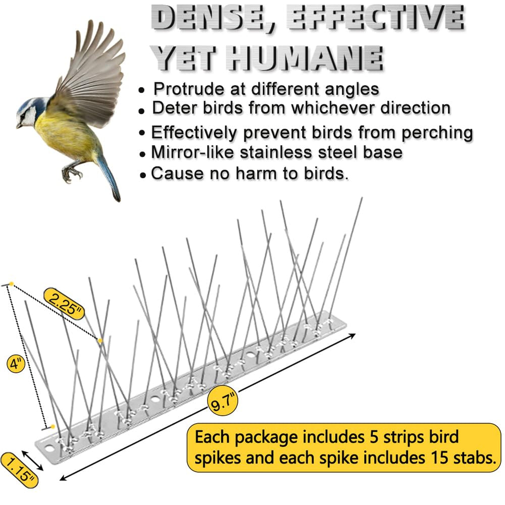 Close-up of a REMIAWY Bird Spike showing upright wires