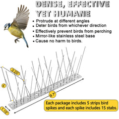 Close-up of a REMIAWY Bird Spike showing upright wires