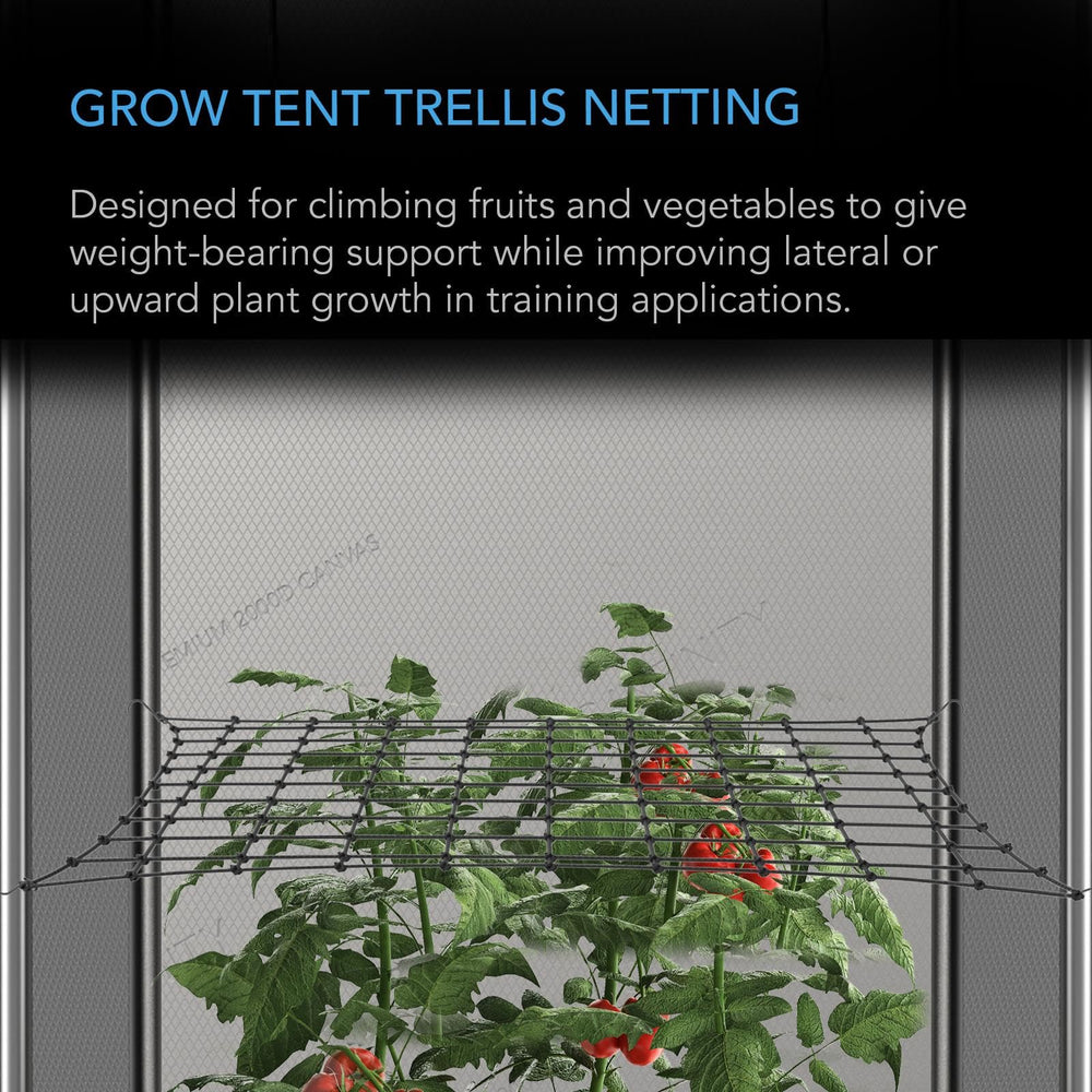 Close-up of AC Infinity trellis netting with elastic cords