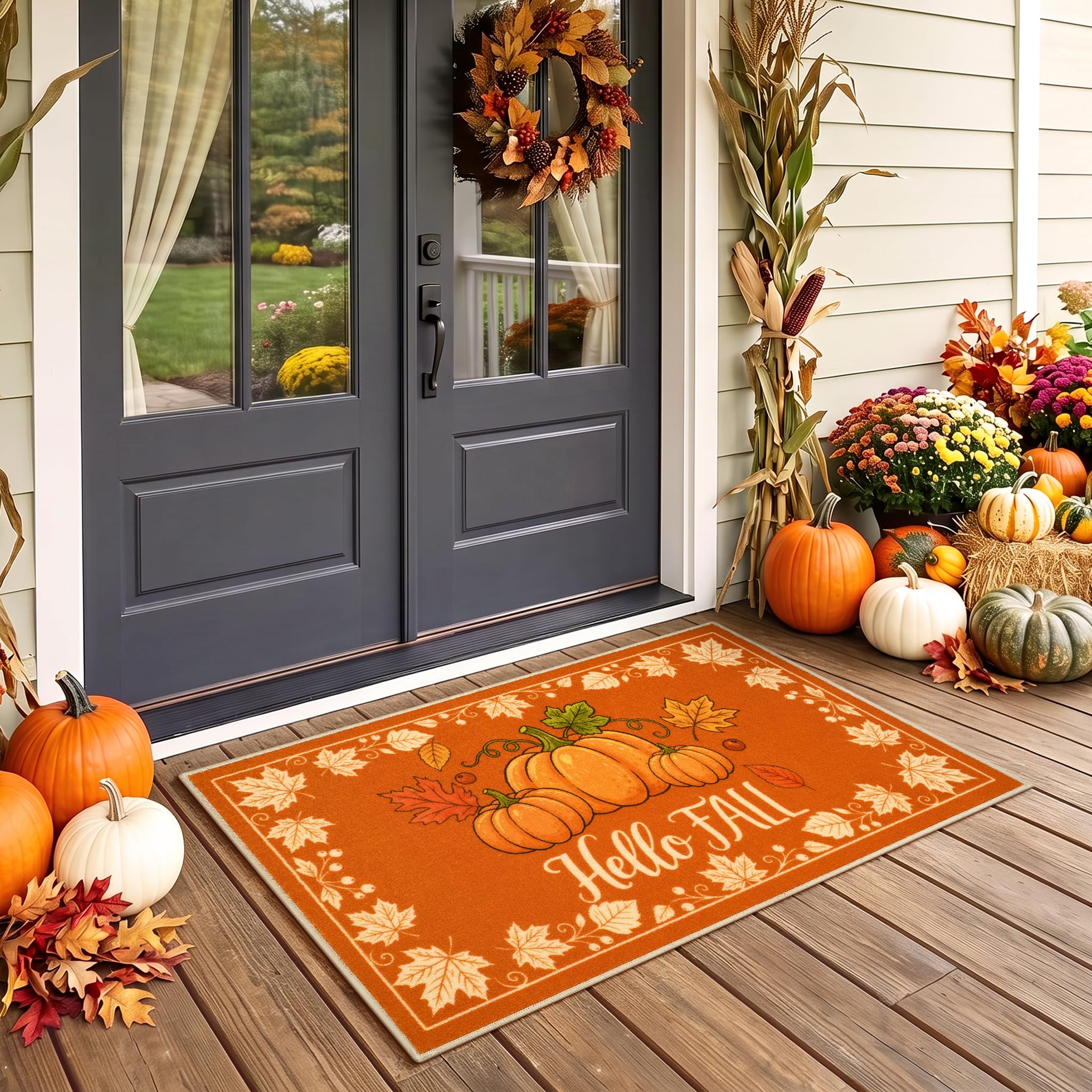 Close-up of Acapet Fall Doormat textured loop pile