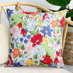 Close-up of Adabana floral pillow cover fabric texture