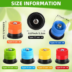 Close-up of adjustable nozzle on Honoson sprinkler head
