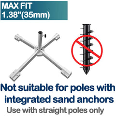 Close-up of adjustable parts on MILIMOLI umbrella stand