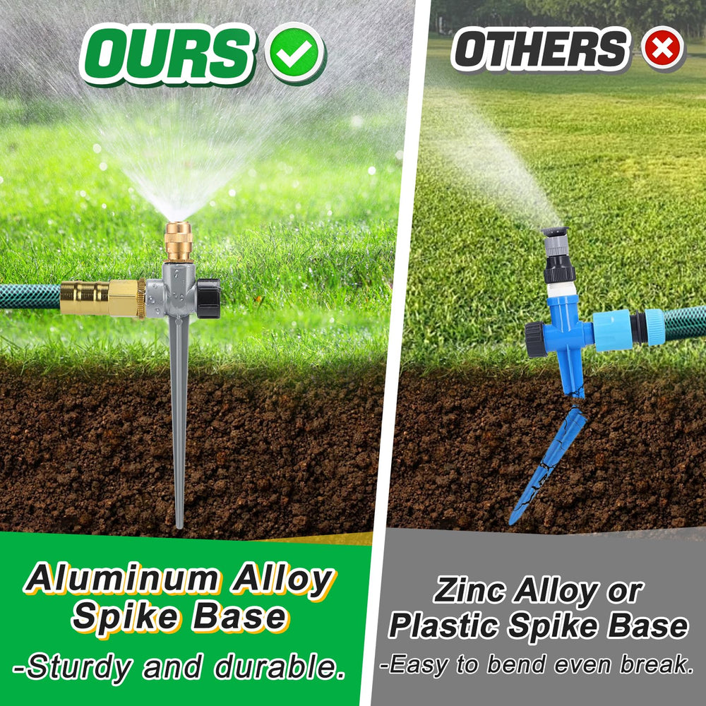 Close-up of adjustable twist irrigation nozzle on Acostop sprinkler