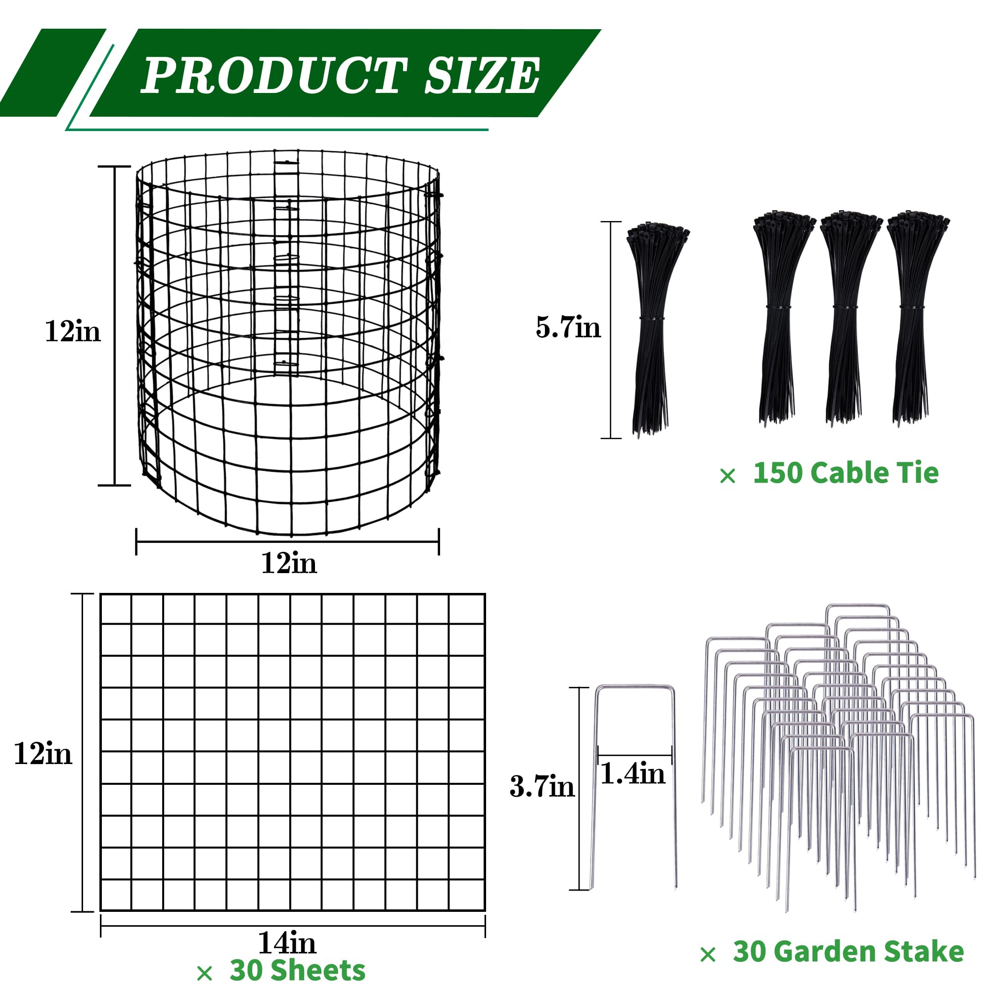 Close-up of Adnee Plant Protector Cage with wire mesh