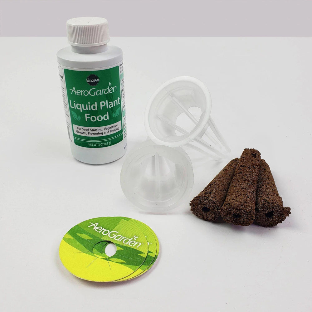 Close-up of AeroGarden Grow Sponges and accessories in the Seed Pod Kit