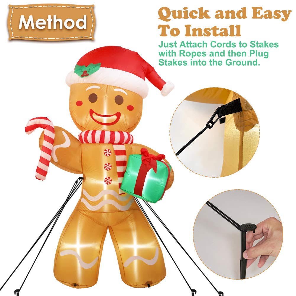 Close-up of AerWo gingerbread man features showing built-in fan