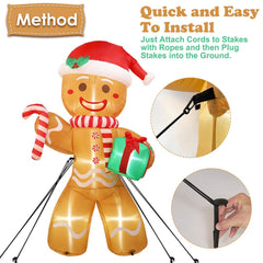 Close-up of AerWo gingerbread man features showing built-in fan
