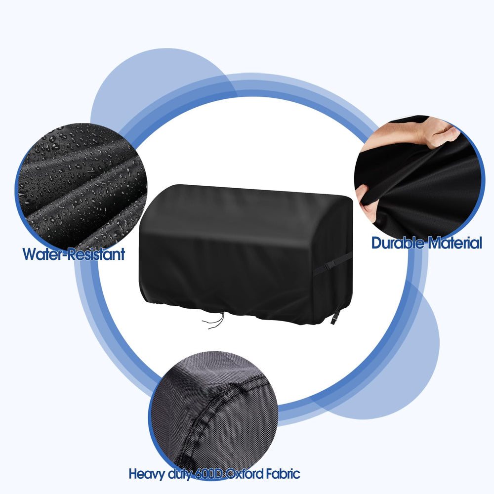 Close-up of Agustone Boat Grill Cover dimensions
