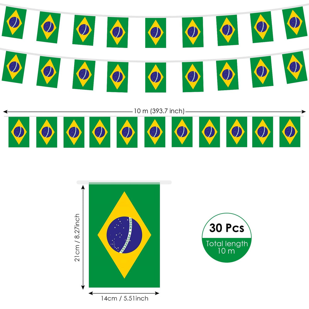 Close-up of AhfuLife Brazil flags showing vibrant colours
