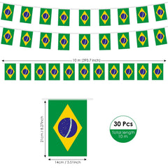 Close-up of AhfuLife Brazil flags showing vibrant colours