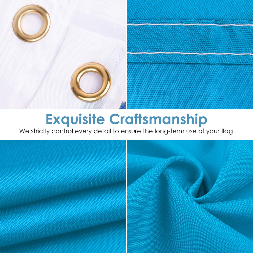 Close-up of AhfuLife Guatemala Flag's brass grommets