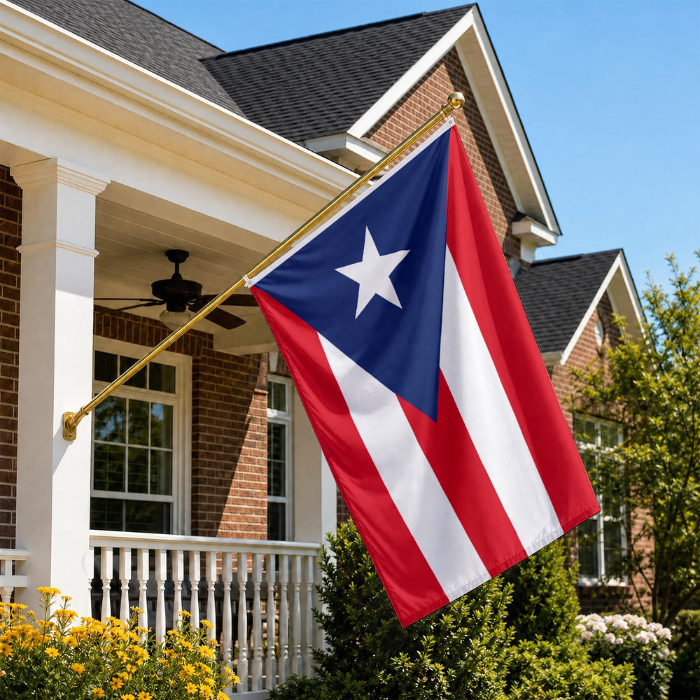 Close-up of AhfuLife Puerto Rico Flag stitching