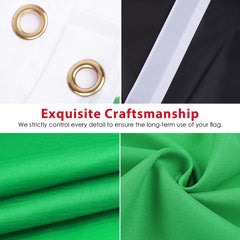 Close-up of AhfuLife Syria Flag showing brass grommets