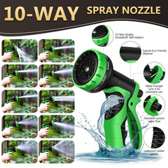 Close-up of Ahititi garden hose nozzle with multiple settings