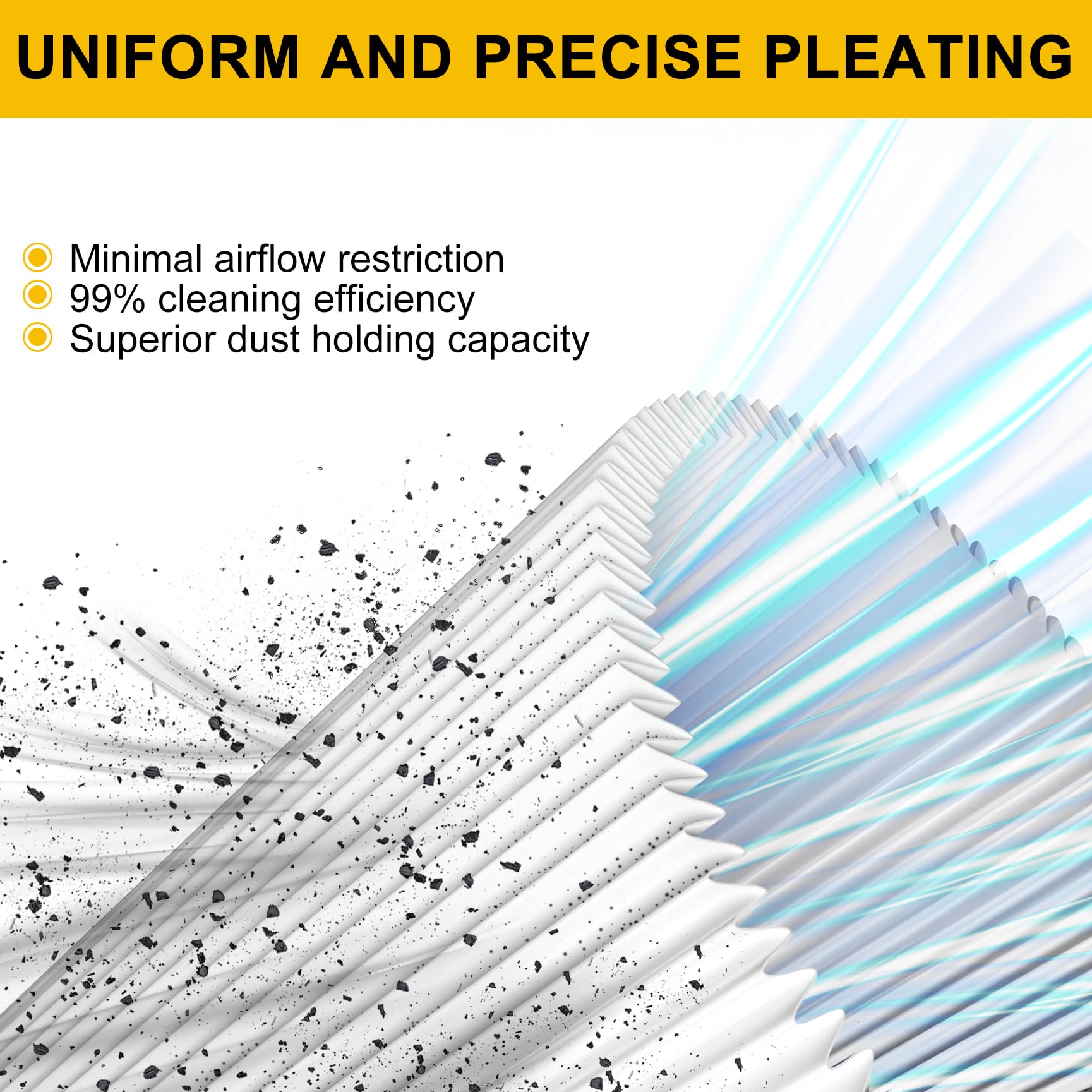Close-up of air filter included in the kit