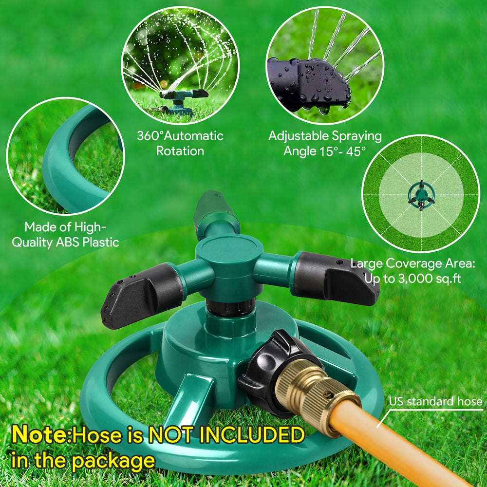 Close-up of Airabc Lawn Sprinkler adjustable arms