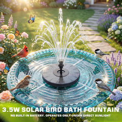 Close-up of AISITIN solar fountain's interchangeable nozzles