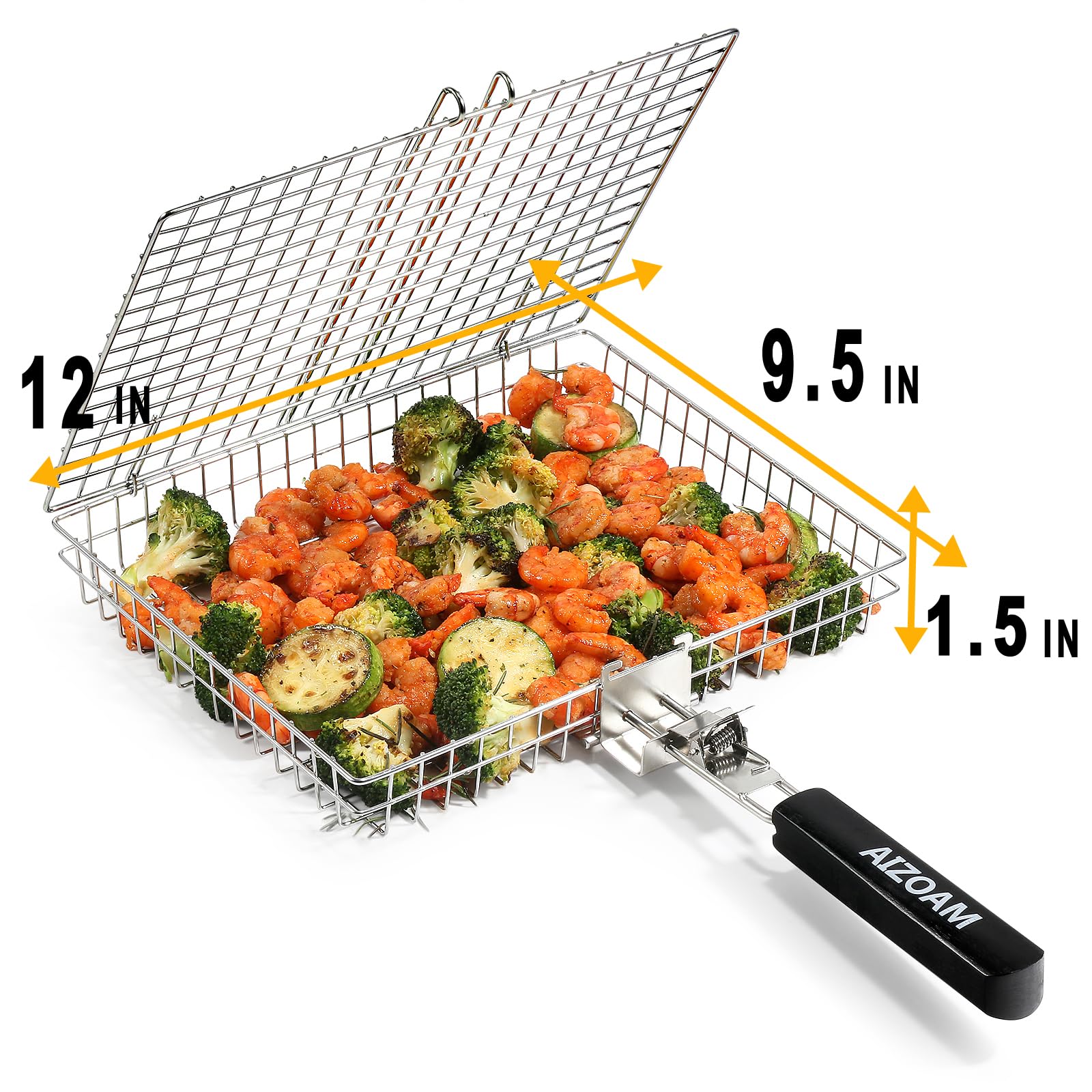 Close-up of AIZOAM Grill Basket latch lock