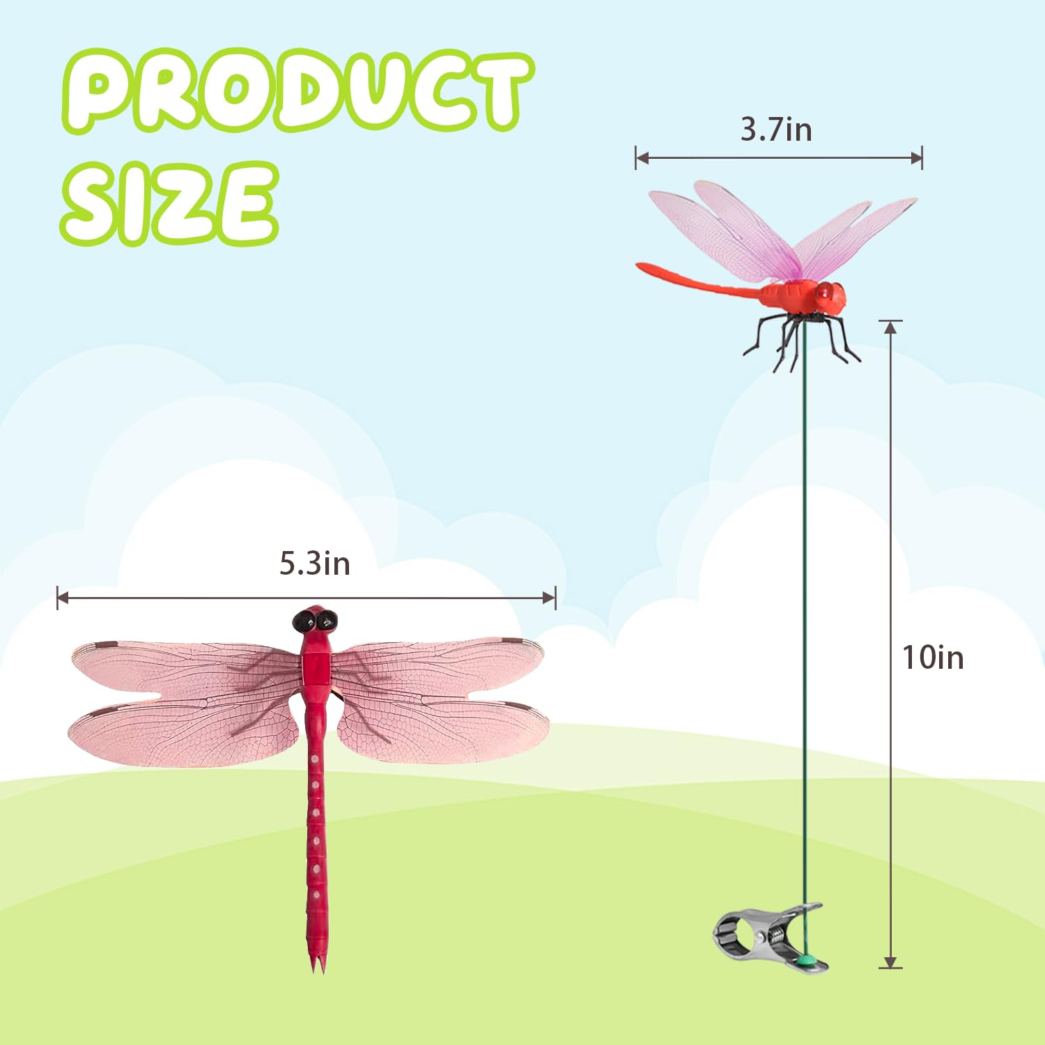 Close-up of AJPQCE dragonfly clip showing detailed design and clip feature.