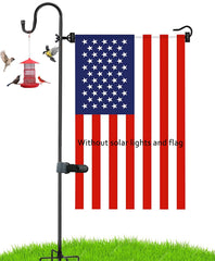 Close-up of Akeydeco flag pole with anti-wind clips