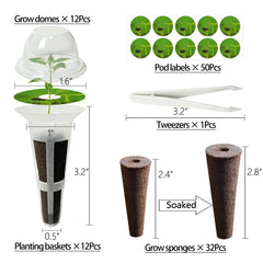 Close-up of Aksiqee grow sponges in the kit